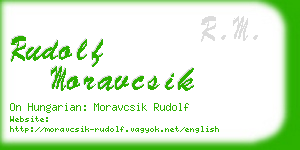 rudolf moravcsik business card
